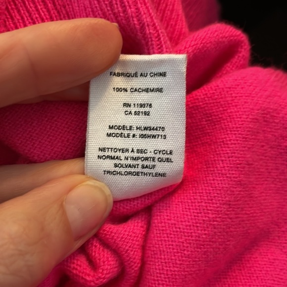 Helmut Lang Hot Pink 100% Cashmere Sweater, Size Large - Picture 9 of 9